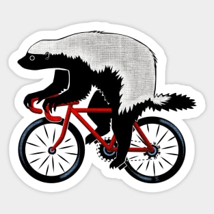 Honey Badger On A Bicycle Sticker